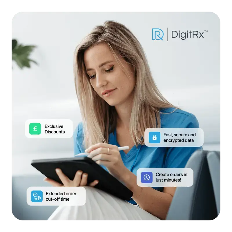 Healthcare Professional using Digitrx e-prescribing whilst relaxing and enjoying e-prescribing benefits