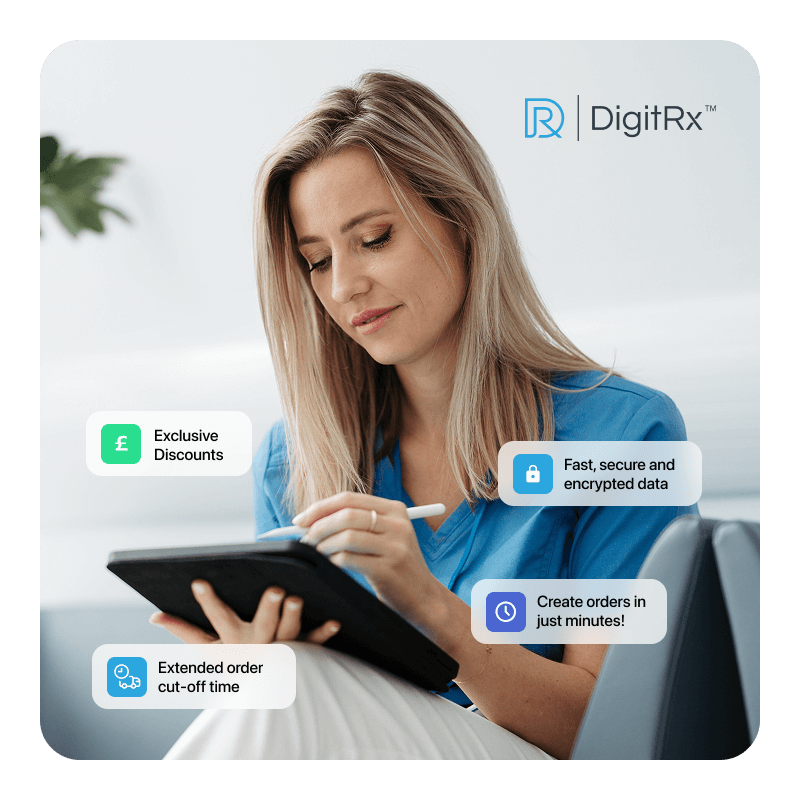 Healthcare Professional using Digitrx e-prescribing whilst relaxing and enjoying e-prescribing benefits